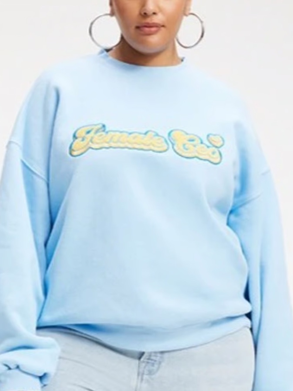Good American debacle CEO   Crewneck Sweatshirt with Script Detail! XL